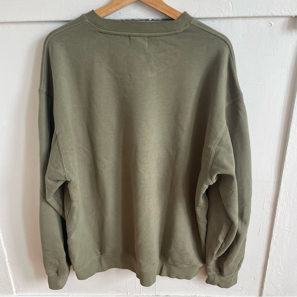 Madewell Men's Olive Crewneck Sweater - Picture 2 of 5